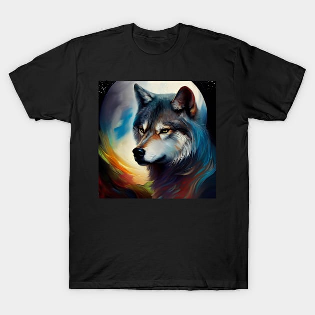 Canadian Wolf Portrait . T-Shirt by Canadaman99